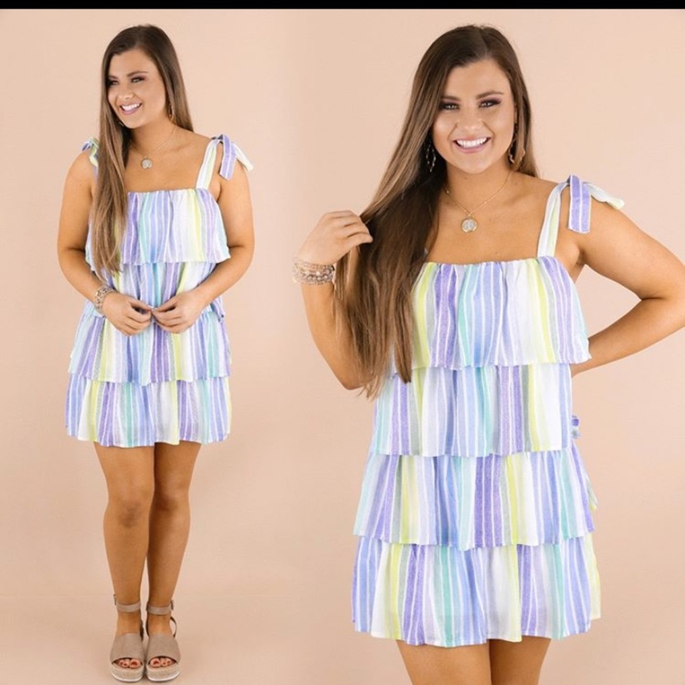 tie ruffle dress